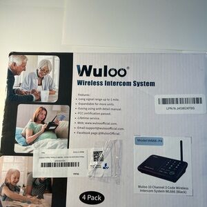 Wuloo Intercoms Wireless for Home 5280 Feet Range 10 Channel 3 Code, Wireless
